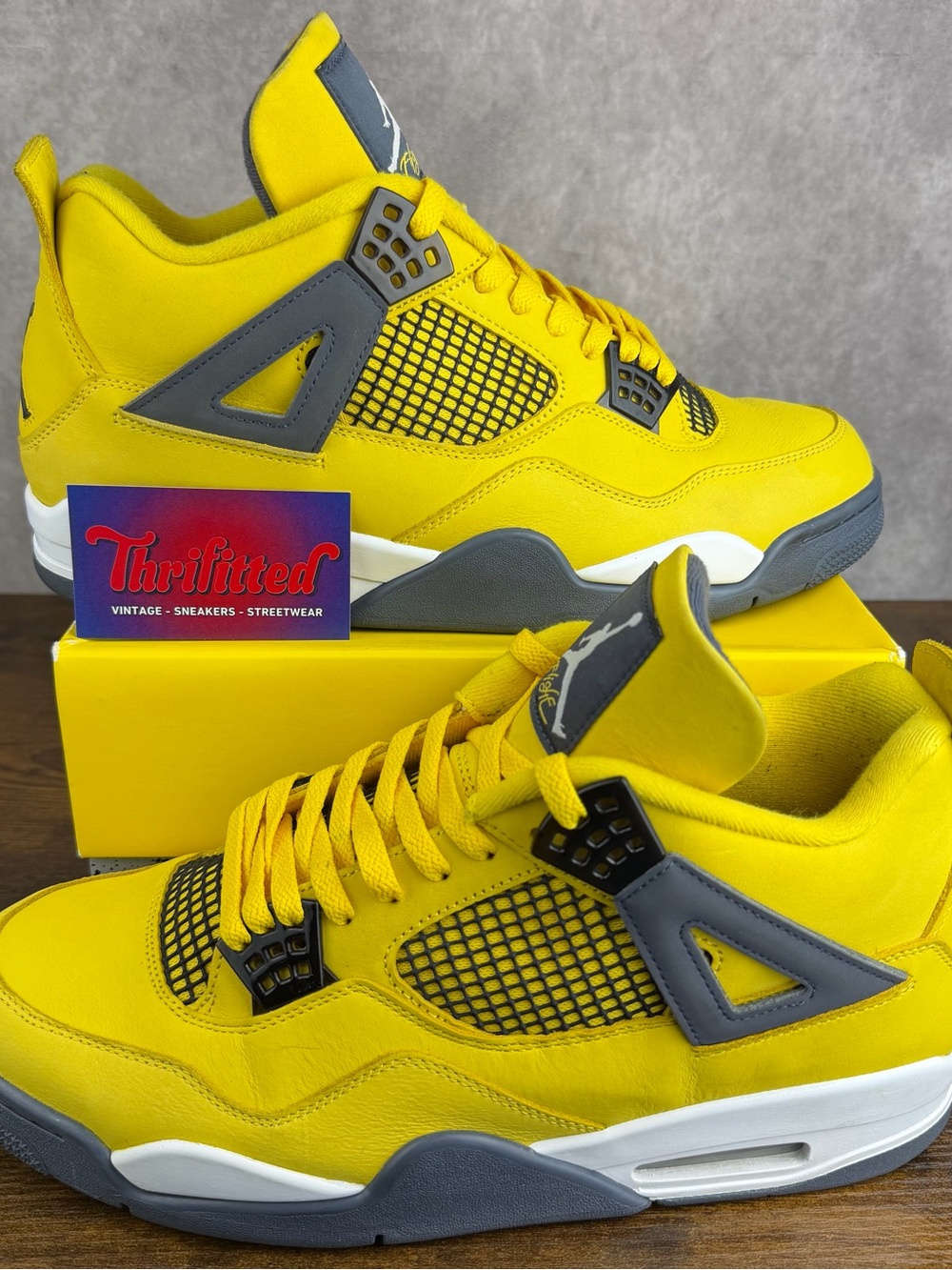 Air Jordan 4 Retro Lightning 2021 Size 13 CT8527-700 Yellow Men’s Shoes OG Rare